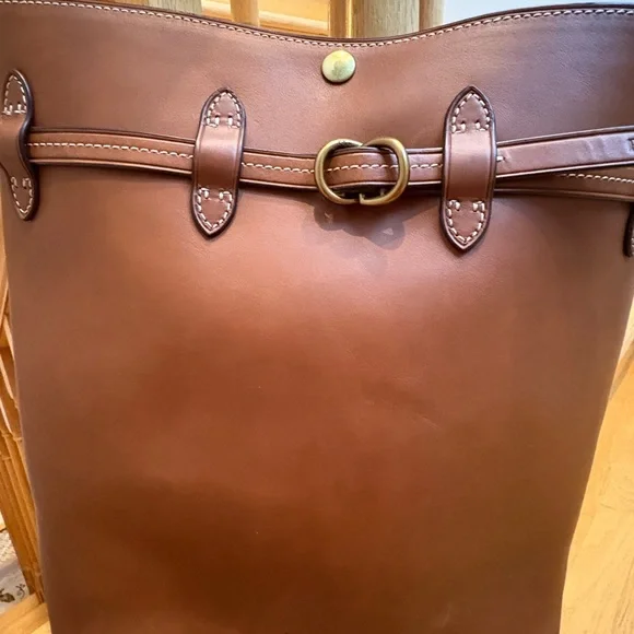 Polo by Ralph Lauren Brown Leather Shoulder Bag - Picture 2 of 9